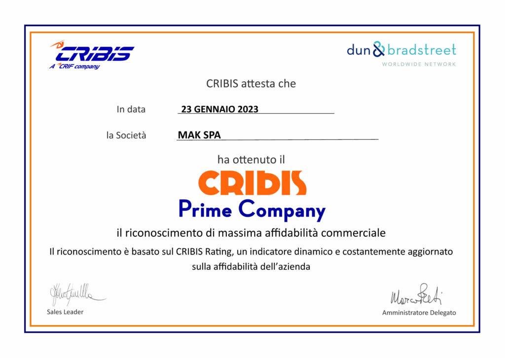 Attestato CRIBIS_ITA_MAK SPA
