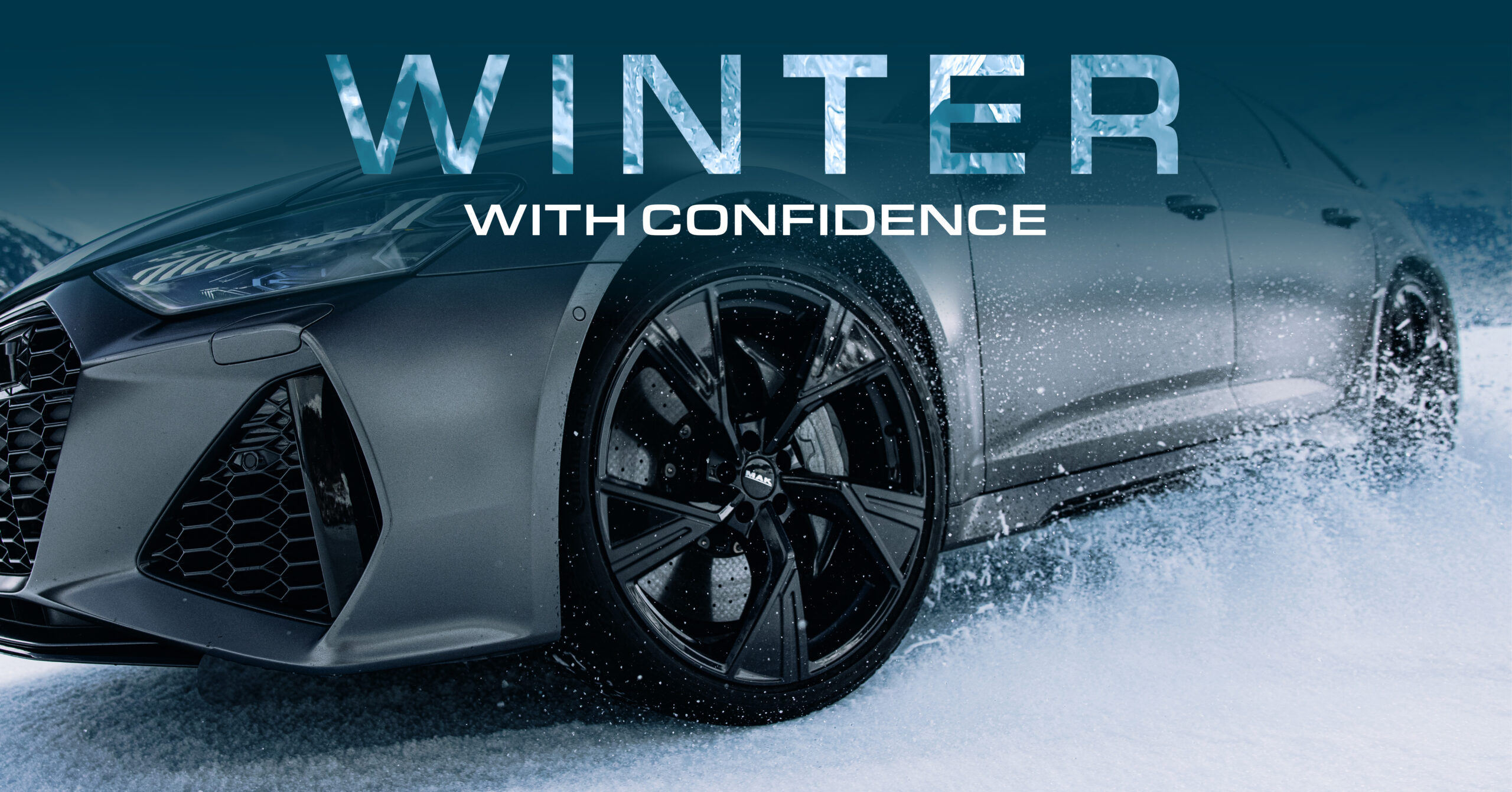 MAK Winter With Confidence 2026 – cerchio in lega MAK su Audi nella neve