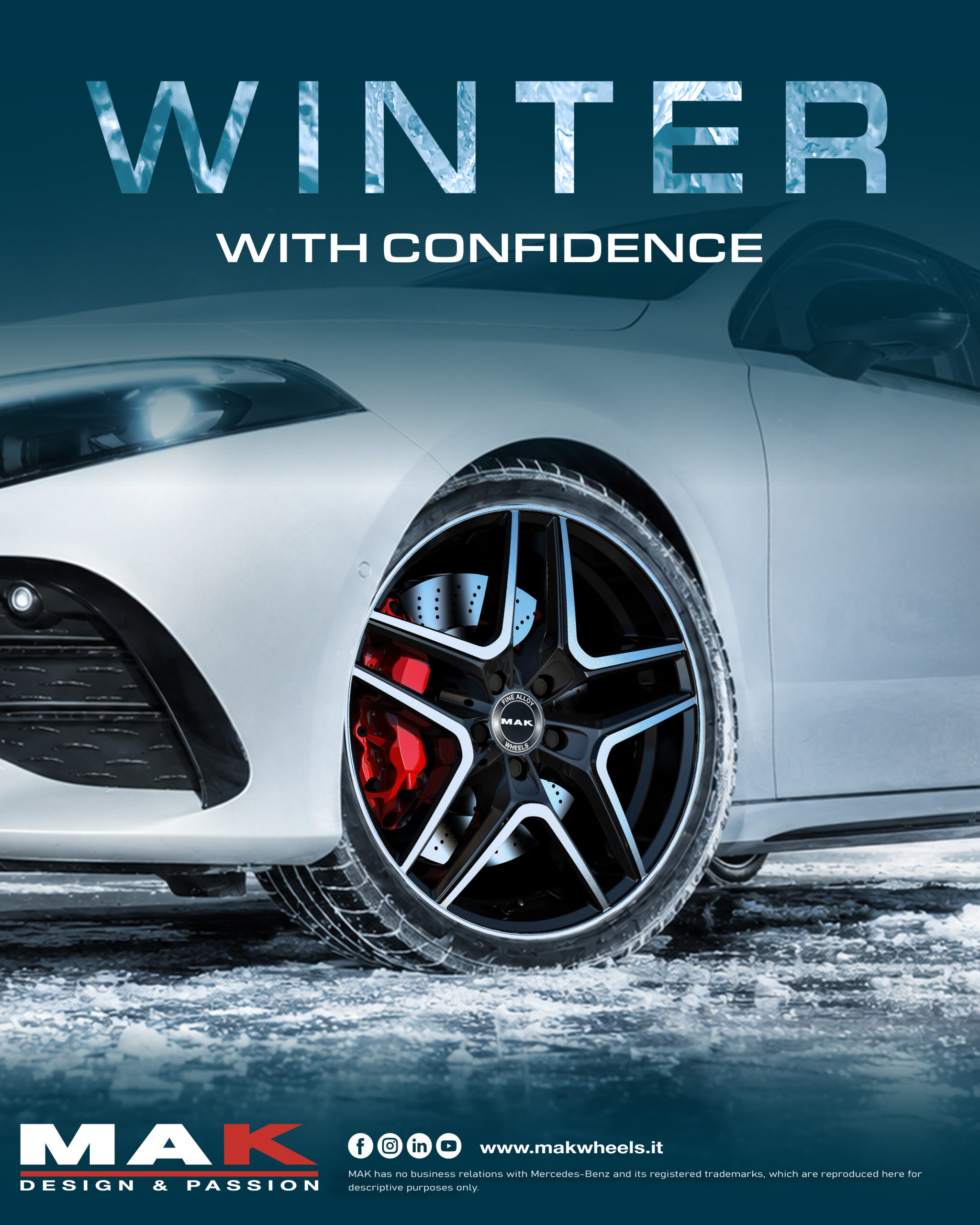 Cerchio in lega MAK su Mercedes – Winter With Confidence 2026